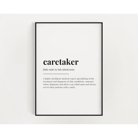 Caretaker Definition Print, Wall Art Print, Quote Wall Art, Typography Print, Dictionary Print, Definition Print, Office Wall Art, Wall Art Home Decor #3159, Unframed Poster Size 8x12