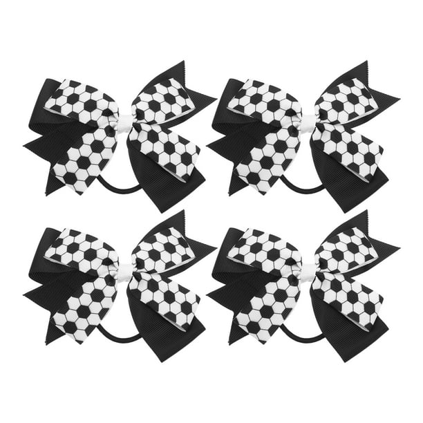 ColoMX 4 Uds. Lazos elásticos para el pelo, lazos de fútbol, coleteros, cuerdas elásticas para el pelo