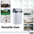 thumbnail image 2 of Superio Swing Top Trash Can Set - White Smoke (4 Pack- 2.5 Gal, 9 Gal, 13 Gal), 2 of 7