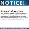 thumbnail image 2 of Detroit Axle - Brake Kit for Jeep 2015-2020 Grand Cherokee 2011-2020 Dodge Durango, Disc Brake Rotors Ceramic Brakes Pads Replacement : 13.78" inch Front and 12.99" inch Rear Rotor, 2 of 13