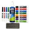 Expo Low-Odor Dry-Erase Marker, Eraser & Cleaner Kit, Chisel/Fine, 12-Piece Set