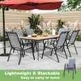 thumbnail image 5 of CHINNLUU Patio Dining Chairs Set of 8 Outdoor Stackable Dining Chairs for All Weather 330lbs Capacity Heavy Duty Metal Frame Patio Furniture for Backyard Garden Poolside (Gray), 5 of 12