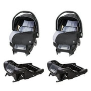 Baby Trend Ally Adjustable 35 Pound Infant Baby Car Seat and Car Bases (2 Pack)