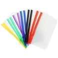 thumbnail image 2 of Transparent Zipper Binder Pouches (12pcs) – Lightweight Ring Zip Bags for Scrapbooking, Document Storage & File Organization – Ideal for Students, 2 of 5