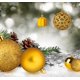 thumbnail image 5 of 100 piezas de bolas de Navidad, adornos decorativos para árboles de Navidad de interior y exterior, fiestas navideñas, decoración del hogar (dorado), 5 of 5