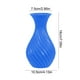 thumbnail image 3 of Textura cerámica imitativa de jarrón plástico hidropónico | Recipiente decorativo para arreglos florales | Compartimento de almacenamiento de agua | Diseño de piña corrugada | Blanco, Naranja, Azul,, 3 of 6