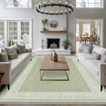 thumbnail image 4 of Sage Green Retro Greek Key Large Area Rugs for Bedroom Living Room, Soft Non Slip Carpet Bedside Rug, Geometric Greece Ancient Rustic Rectangular Floor Cover Kitchen Accent Rug 6'x9' for Office, 4 of 9