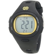 Soleus SH005-001 Men's Flash HRM Yellow Accent Bezel Grey Digital Dial Black Rubber Strap Chronograph Alarm Watch