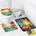 thumbnail image 4 of Hawaiian Style Shower Curtain Sets with Rugs 4 Piece Rustic, 4 of 8