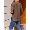 thumbnail image 2 of Weardear 4 Packs Maternity Shirts Short Sleeve Split Side Pregnancy Tee Tops Drop Shoulder Crew Neck Tunic Blouse Loose Fit Pregnant Clothes, 2 of 6