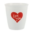 thumbnail image 1 of CIMAXIC Gobelet en Porcelaine Sans Poignée Réutilisable avec Motif Cœur Rouge pour Mariage Saint-Valentin Anniversaire 200ml, 3.15"X3.15"X3.15 Pouces, 1 of 5