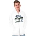 thumbnail image 4 of Funny Fishing Cast Pun Fisher Humor Men's Big & Tall Graphic Zip Up Hoodie Brisco Brands 2X, 4 of 5