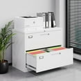 thumbnail image 2 of STANI Metal Lateral File Cabinets with Lock,2 Drawer Steel Wide Filing Organization Storage Cabinets,Home Office Furniture for Hanging Files Letter/Legal/F4/A4 Size, 2 of 7