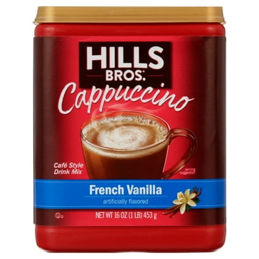 Hills Bros. French Vanilla Cappuccino Instant Coffee Mix, 16 Ounce Canister