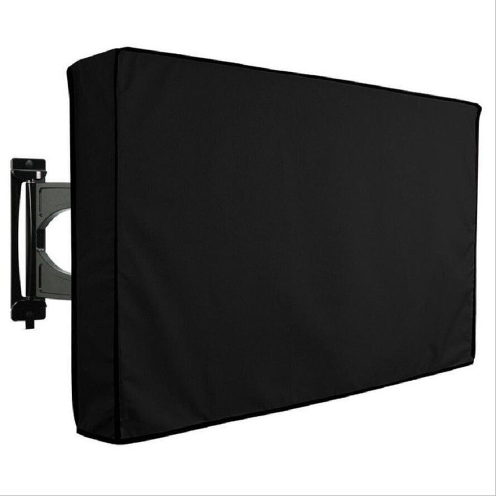 Outdoor TV Cover for 5558Inches with Bottom Cover Weatherproof and Dustproof Material (Black