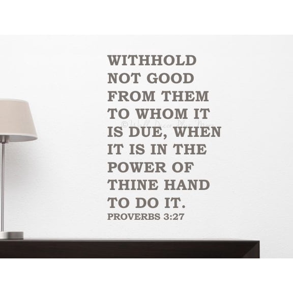 Religious Wall Decor Withhold Not Good Christian Decals Vinyl Art Sticker 23x16-Inch Castle Gray