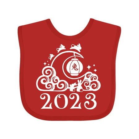 

Inktastic 2023 Chinese New Year Rabbit Gift Baby Boy or Baby Girl Bib