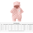 thumbnail image 3 of BENJAMJAM 0-2Y One-Piece Romper Bear Ear Hood Adorable Bear Patch Detail Multiple Colors Ideal Fall/Winter Outings & Daily Wear, 3 of 14