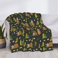 thumbnail image 3 of Honeii Funny Sloths In The Forest print throw blanket, crafted from cozy cotton flannel, offers versatile home decor as a bedding suitable for all seasons.-40"x30", 3 of 6