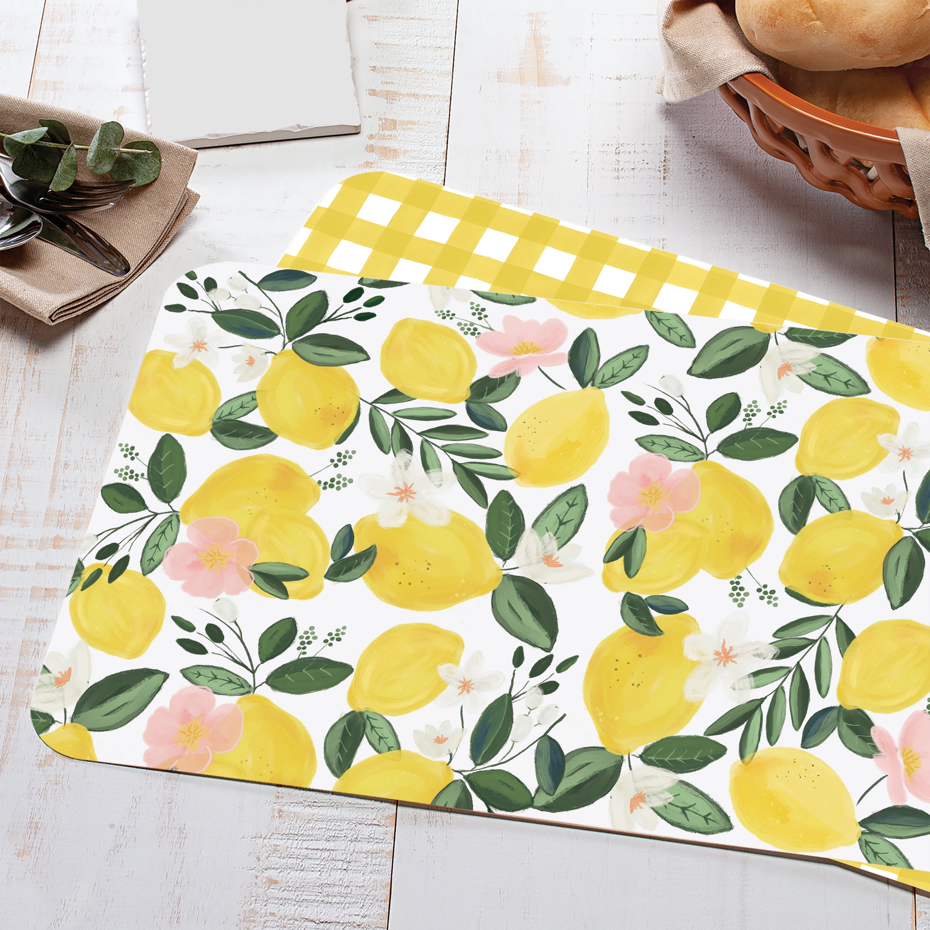 Conimar Lemons on the Vine Reversible Flexible Plastic Placemat