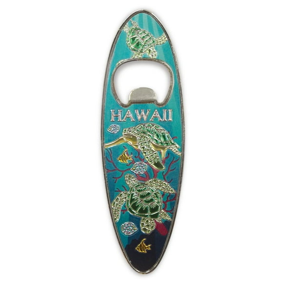 Magnetic Bottle Opener: Green Honu