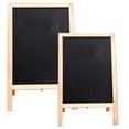 thumbnail image 2 of Wooden Double Sided Chalkboard Whiteboard for Home Black Color Foldable and Reusable 2 Pieces, 2 of 5