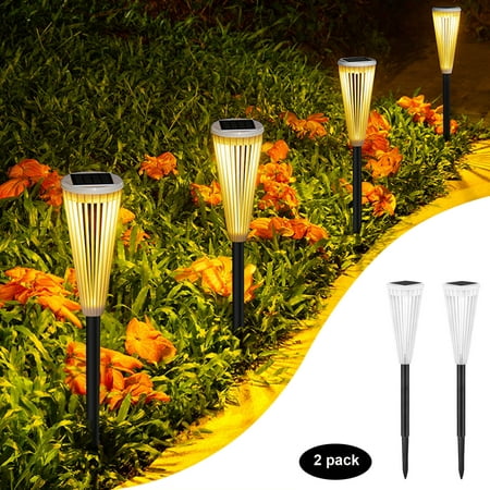 

WMYBD Clearence Solar Lights Outdoor Water-Resitant LED Lighting Solar Powered Outdoor Lights Solar Garden Lights For Patio Yard (2Pack) Gifts