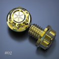 thumbnail image 1 of 1 par de espejos Cnc M10 * 1,25 para motocicleta, con tapón para orificio, tornillos para espejo, tapas, pernos de cubierta dorados, 1 of 5