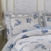 Rose Blossom Blue Standard Sham