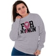 thumbnail image 3 of Breast Cancer BCA Pink Ribbon for Mom Sweatshirt for Men or Women Brisco Brands S, 3 of 6