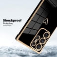 thumbnail image 4 of Phone Case for Samsung Galaxy S24 Ultra Heart Design Soft TPU Electroplated Cover Anti-Scratch Shockproof Slim Case for Samsung Galaxy S24 Ultra 6.8 Inch - Black, 4 of 7