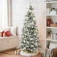 thumbnail image 3 of LuxenHome 6Ft Pre-Lit Snow Flocked Pop-Up Artificial Christmas Tree, 3 of 8