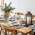 thumbnail image 6 of Black Grey Geometric Round 15 Inch Placemats Set of 4, Modern Abstract Art White HeatResistant Non Slip Place Mats for Dining Table, Wipeable Braided Kitchen Table Mats for Housewarming, 6 of 9