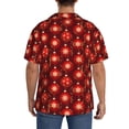 thumbnail image 3 of Gaeub Christmas Red Balls Men's Lapel Short Sleeve Shirt,Cuban Shirts For Men,Short Sleeve Button Down Men, Soft and Breathable for Outdoors Party Travel-Medium, 3 of 5