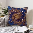 thumbnail image 3 of Housses de Coussin Décoratives en Velours Lot de 2, Housse de Coussin Carrée Douce avec Fermeture Éclair Invisible Impression Spirale Bleu Fractal, 20"x20 Pouces, 3 of 6