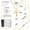thumbnail image 2 of BEBERLINI Women Initial Letter Y Pendant Necklace 14K Gold Filled Cuban Chain Jewelry 18", 2 of 9