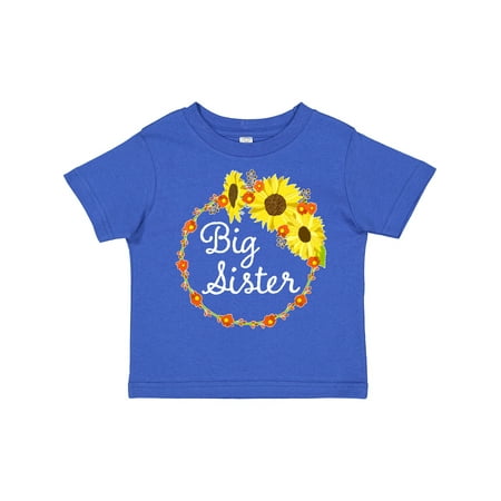 

Inktastic Big Sister Sunflower Wreath Gift Toddler Boy or Toddler Girl T-Shirt