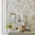 thumbnail image 2 of Laura Ashley Josette Dove Grey and White Wallpaper, 2 of 3