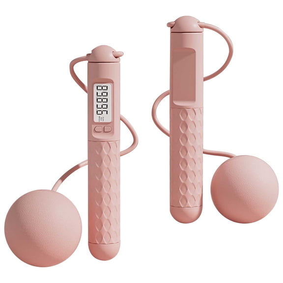 Jump Rope with Counter,Cordless Weighted Skipping Jump Rope for Fitness Exercise, Ropeless Jump Rope with Large Cordless Ball for Women Training Indoor and Outdoor