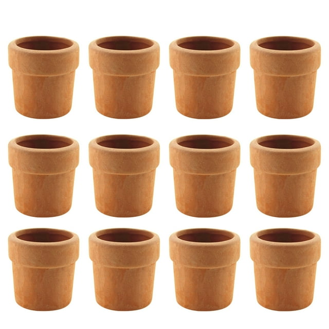 ColoMX Mini macetas de cerámica adorables, estatuas, adornos para casa, 12 Uds.