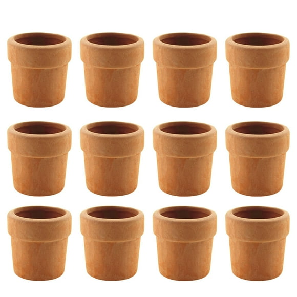 ColoMX Mini macetas de cerámica adorables, estatuas, adornos para casa, 12 Uds.