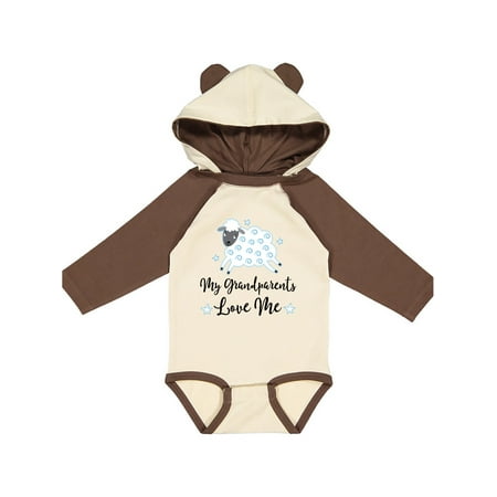 

Inktastic Grandparents love little lamb Gift Baby Boy or Baby Girl Long Sleeve Bodysuit