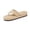 Khaki, variant on Women's Slippers,Women's Fashionable Casual Summer Solid Color Round Toe Outerwear Style Thick-Soled Slippers Flat Slippers