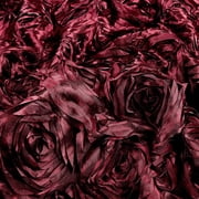 Ben Textiles Wedding Rosette Satin, Yard, Burgundy