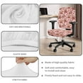 thumbnail image 3 of SCRAWLGOD Sloth Strawberry Heart Office Chair Covers with Arm Rest Slipcovers Easy to Install Rotating Chair Cover Scratch Resistant Swivel Chair Protector, Set of 4, 3 of 7