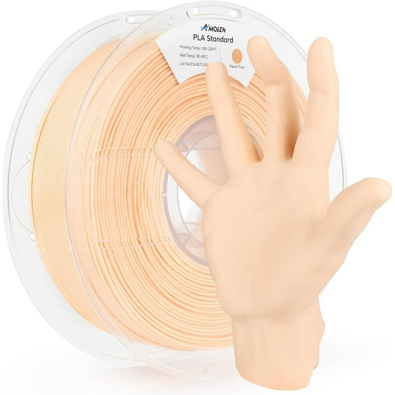3D Printer Filament PLA, True High Speed 600mm/s 1.75mm PLA Filament Peach Fuzz (Flesh color)PLA, 1KG/2.2lb, Dimensional Accuracy  /- 0.02 mm, Smooth & Non-Tangle, Fits for Most FDM 3D Printer