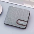 thumbnail image 2 of Men's Short Wallet Zip Wallet Canvas Small Wallet Multifunction Small Wallet, 2 of 2