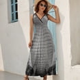 thumbnail image 5 of EPCOT Ball Black And White Womens Night Club Maxi Dress V Neck Sleeveless Bohemia Long Dresses, 5 of 9