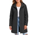 thumbnail image 6 of Lutiedan Waterproof Raincoat for Women Full Zip Long Sleeve Windbreaker Outdoor Hiking Hooded Rain Jacket with Pocket Size S-XXL, 6 of 6