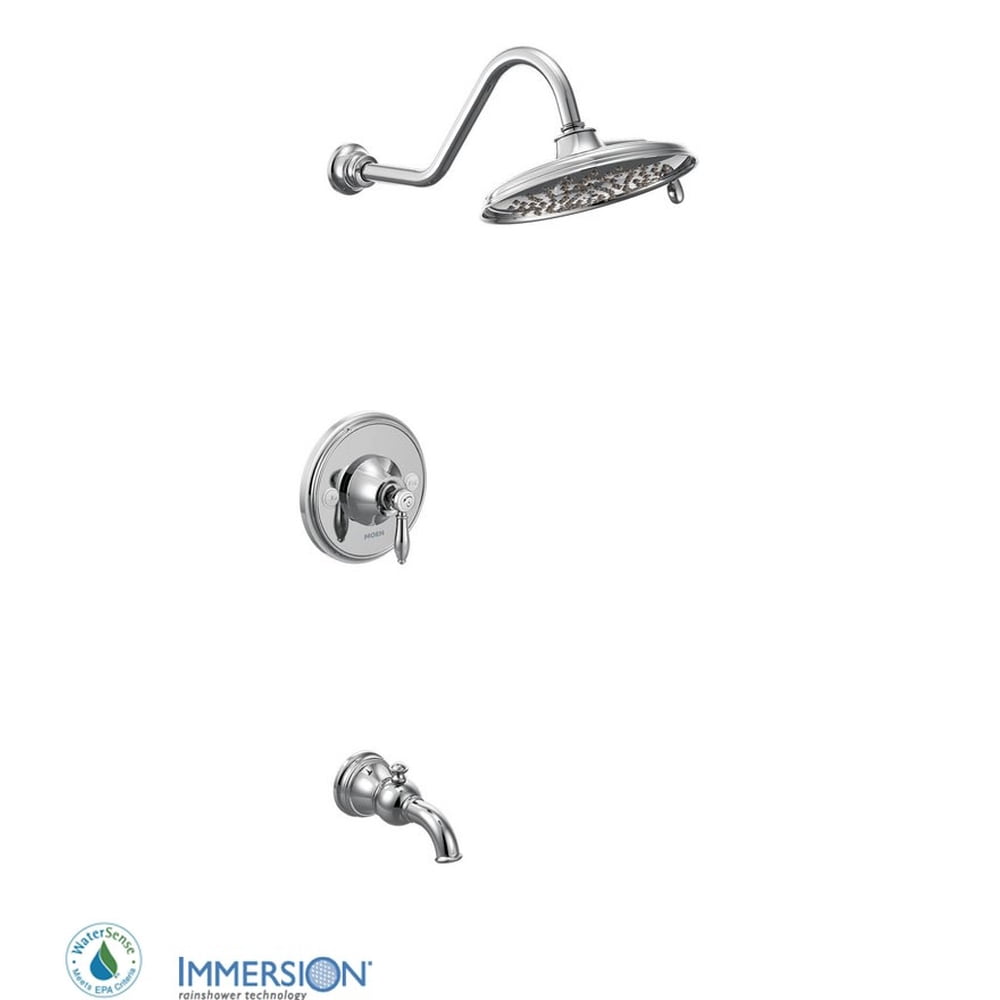 Moen TS32104EPNL Weymouth Bath and Shower Faucet with PosiTemp Pressure Balanced Trim